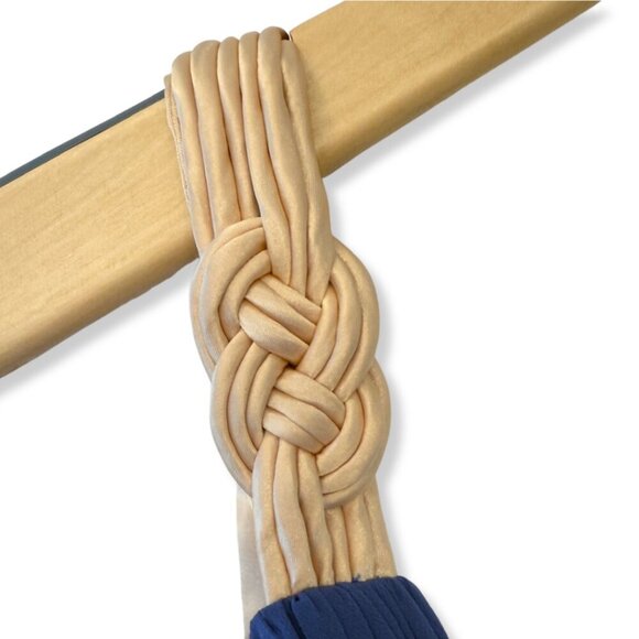 💙 Stunning Cobalt Blue Bari Jay Formal Maxi Dress with Gold Accents – Size 12 - Picture 4 of 7